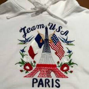 NWT- Polo By Ralph Lauren UnisexTeam USA 24 Olympics Villagewear Eiffel Tower
